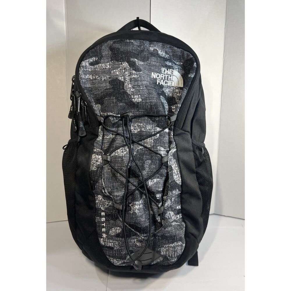 The North Face Jester NF0A3KV7 28L Backpack Black Gray Graphic FlexVent